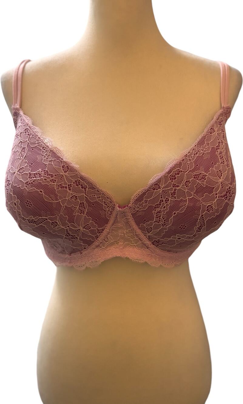 Rampage Intimates Lace Bra, Size 40DD, Lilac Purple Underwire Adjustable Straps